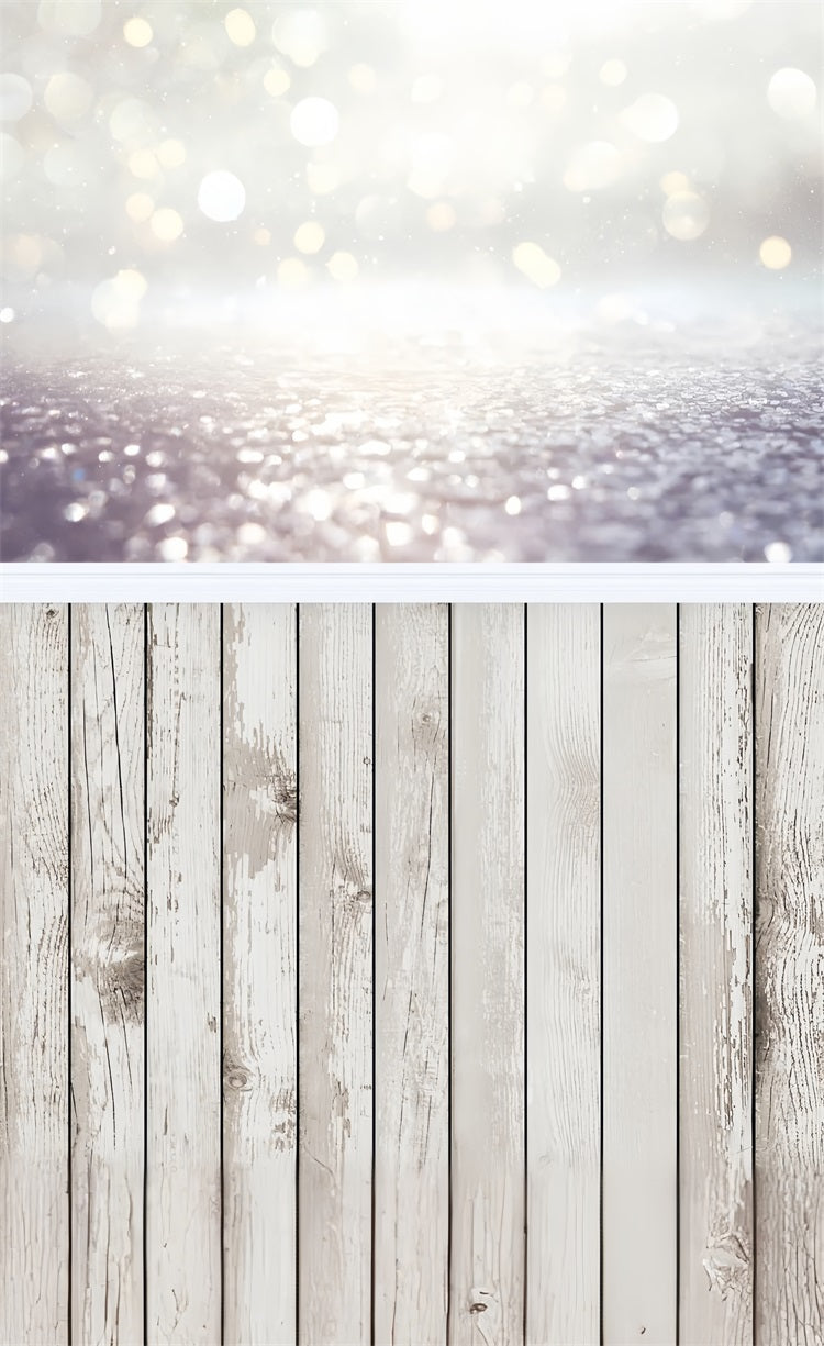Mur-à-Sol Toile de Fond Sol en Bois Nuage Bokeh BRP10-534
