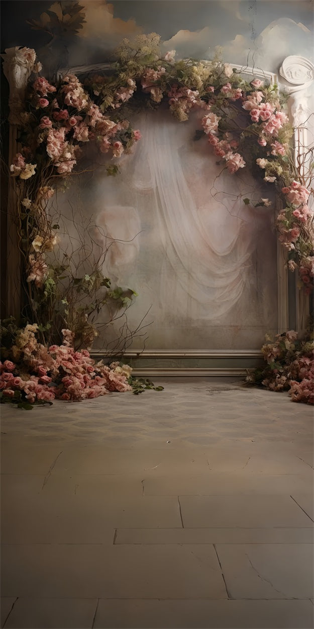 Mur-à-Sol Toile de Fond Floral Vintage Beaux-Arts Abstrait BRP10-545