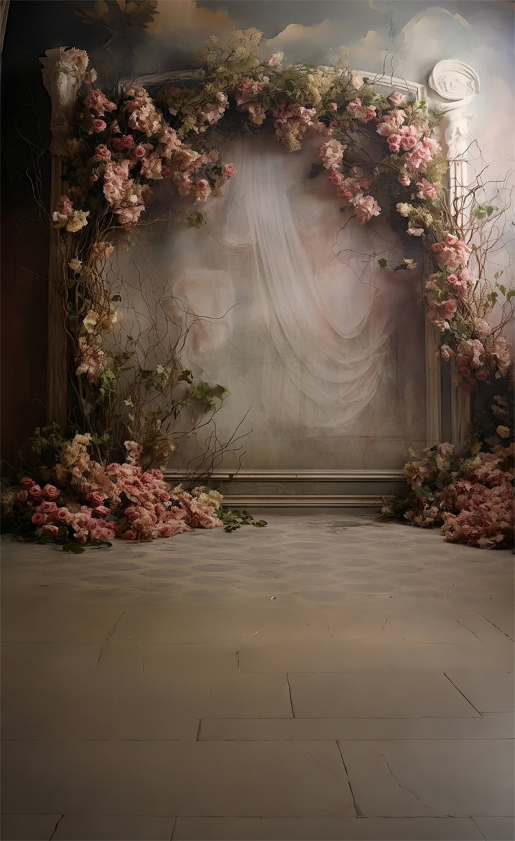 Mur-à-Sol Toile de Fond Floral Vintage Beaux-Arts Abstrait BRP10-545