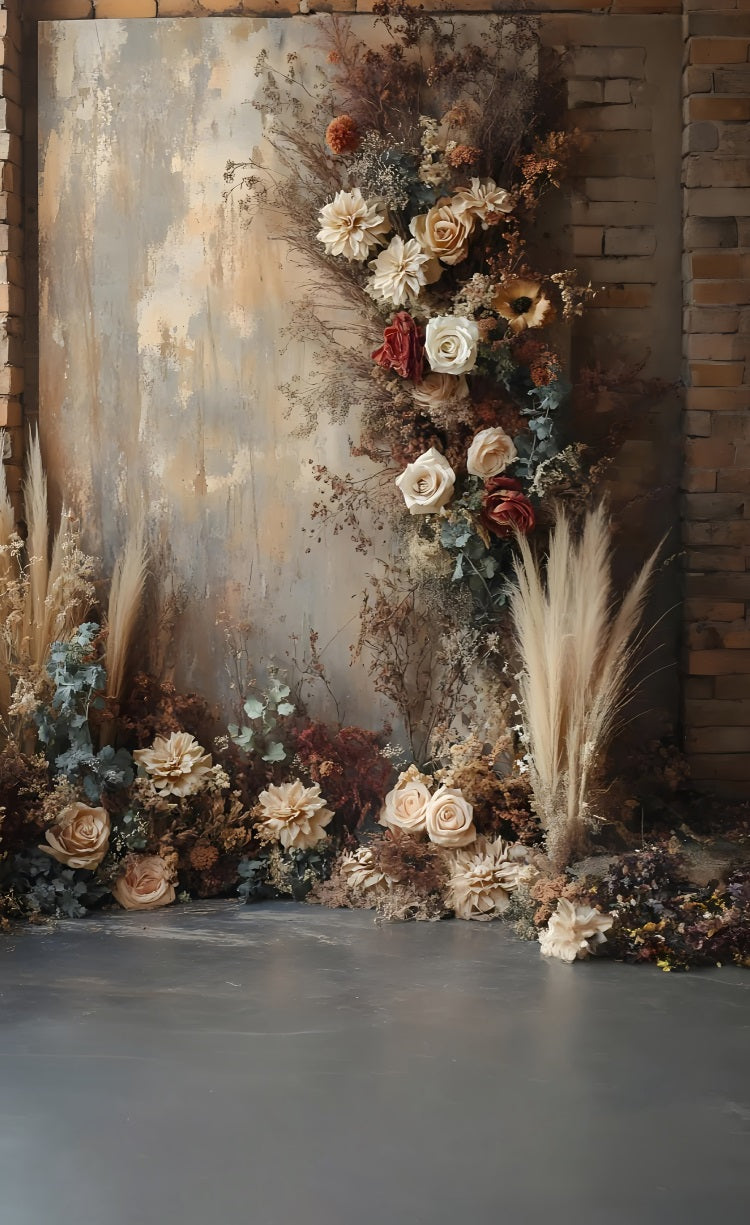 Mur-à-Sol Toile de Fond Mur Floral Boho Beaux-Arts BRP10-566