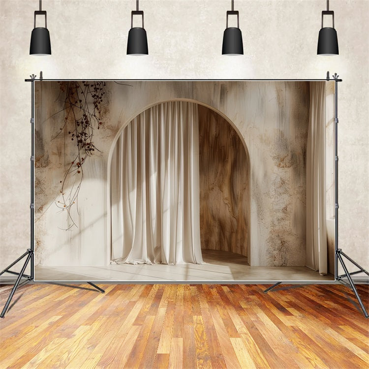 Toile De Fond Boho Idées Arche Rideau Drapé BRP10-604