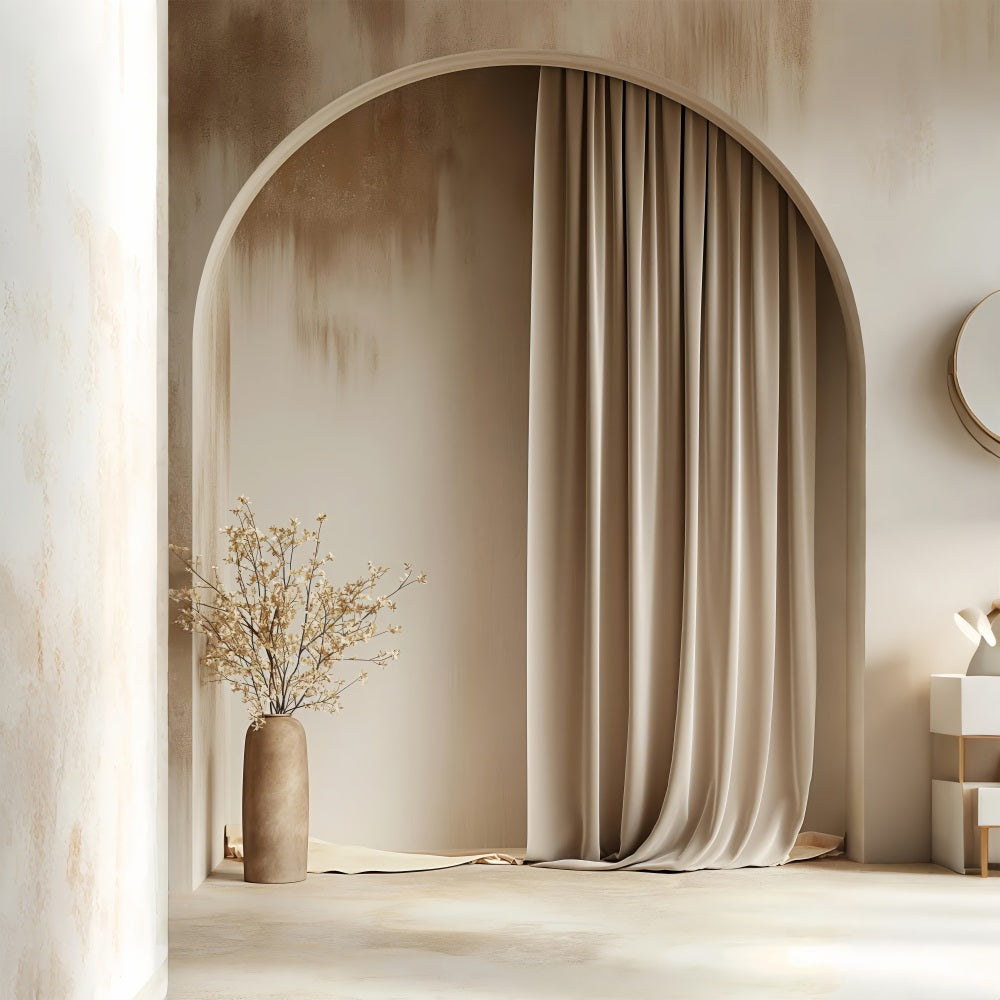 Toile De Fond Bohémien Vintage Arche Rideau Drapé BRP10-605