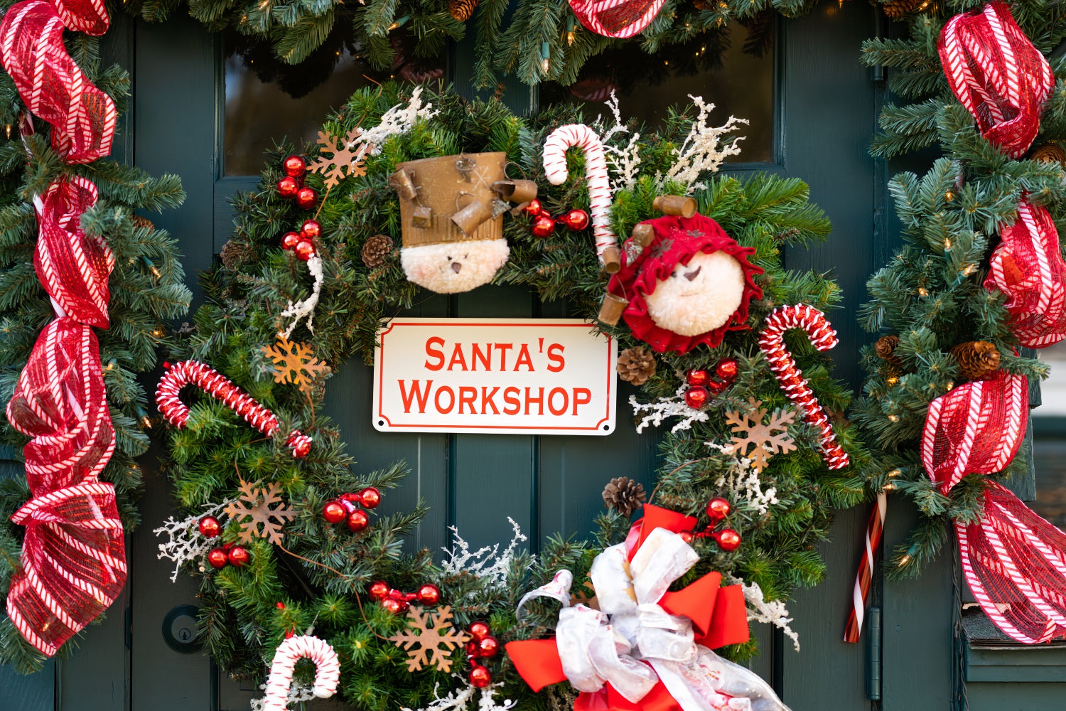 Toile De Fond Noël Atelier Du Père Noël Décorations Photos BRP10-632