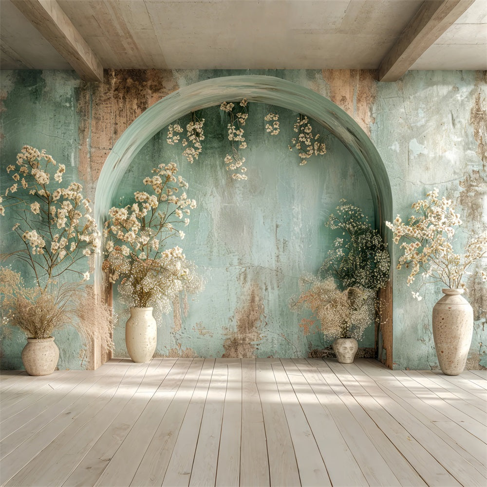 Toile de fond Arche florale vintage élégante Boho BRP10-64