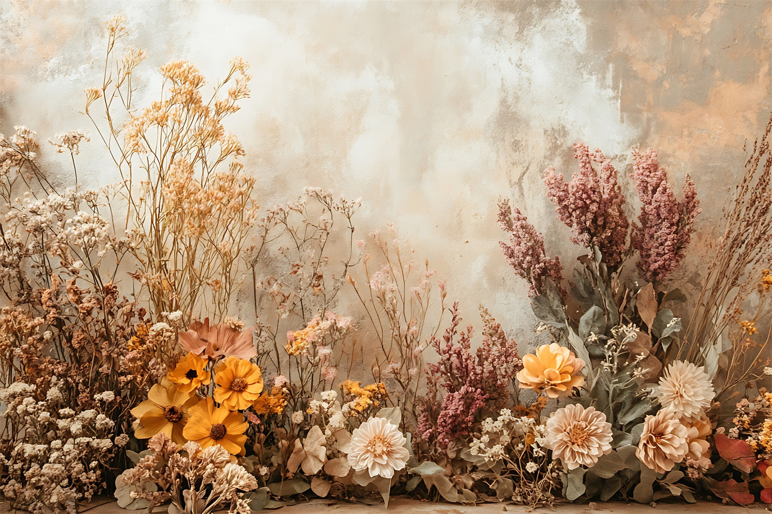 Toile de fond Pampas texturé bohème chaleureux BRP10-74