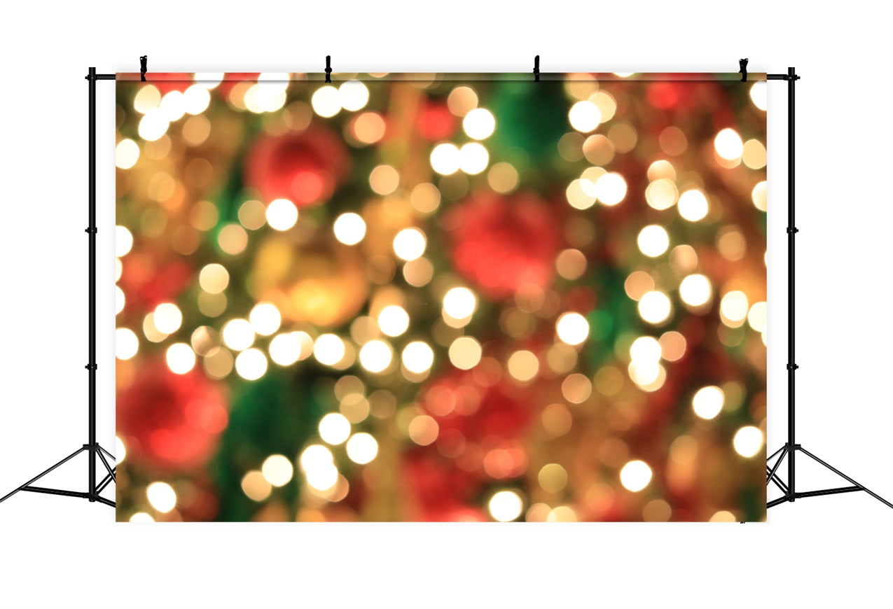 Toile de fond de Noël Accents Bokeh Vert et Doré BRP11-144