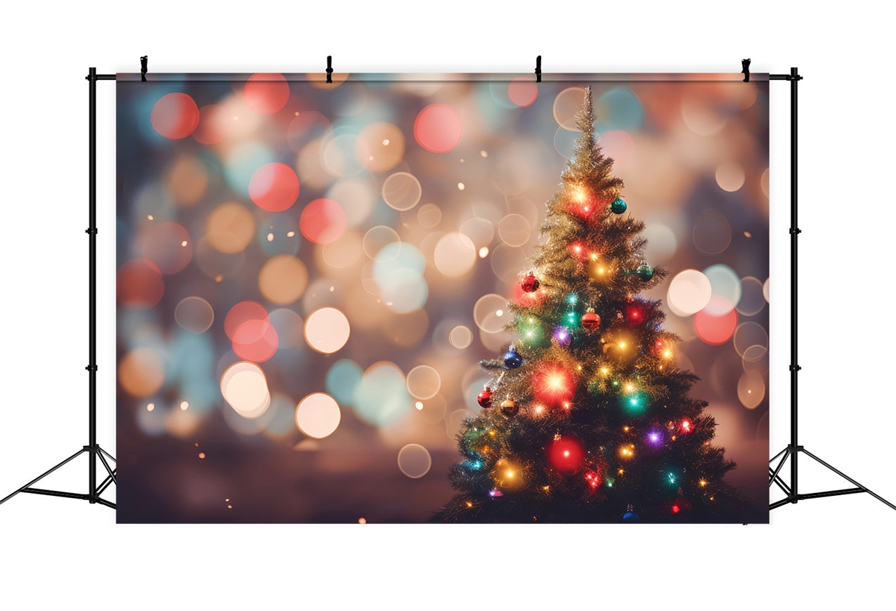 Toile de fond de Noël Arbre Lumineux Bokeh BRP11-151