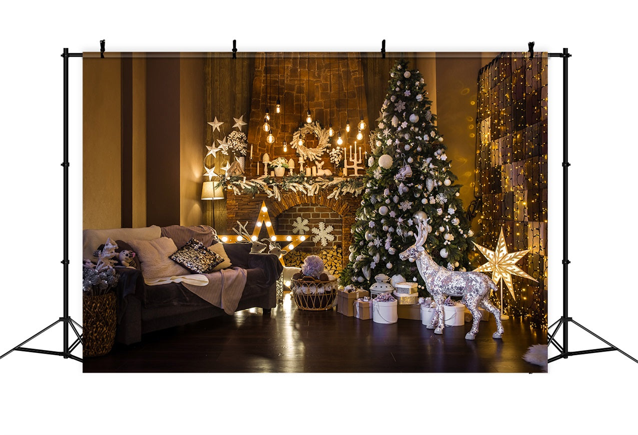 Toile de fond de Noël Photographie Salon Rennes Arbre BRP11-222