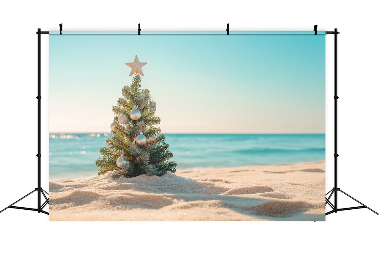 Toile de fond de Noël Mini-Arbre Ornement Bord de Mer BRP11-230