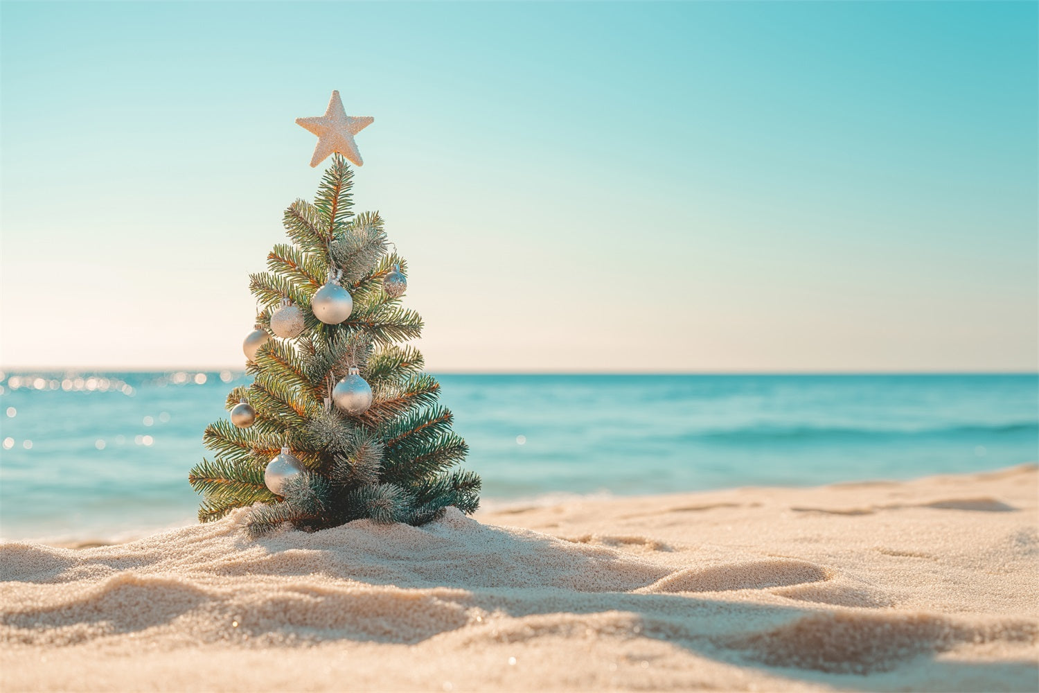 Toile de fond de Noël Mini-Arbre Ornement Bord de Mer BRP11-230