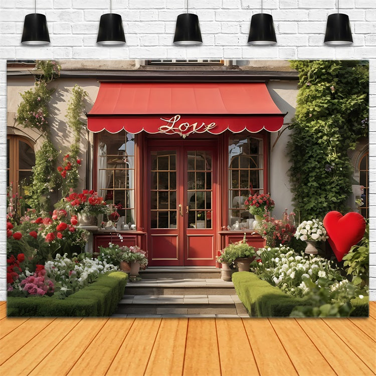 Toile de fond Saint-Valentin Jardin Amour Boutique Photographie BRP11-376