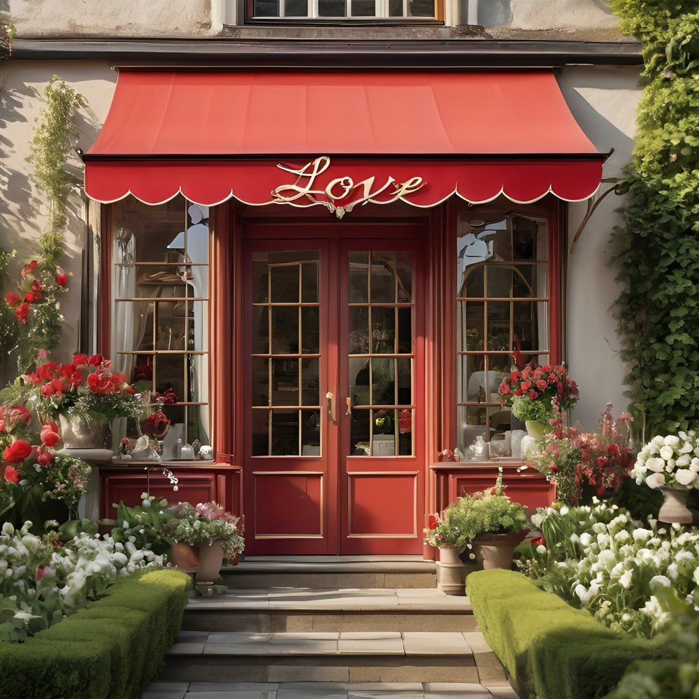 Toile de fond Saint-Valentin Jardin Amour Boutique Photographie BRP11-376