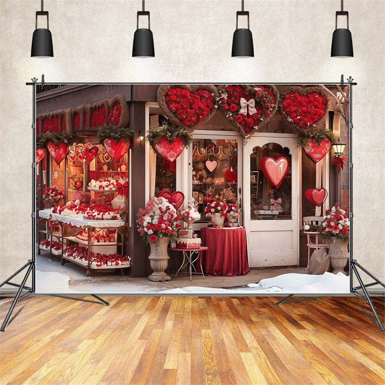 Toile de fond Saint-Valentin Fenêtre Inspirée de l'Amour Cœur BRP11-382