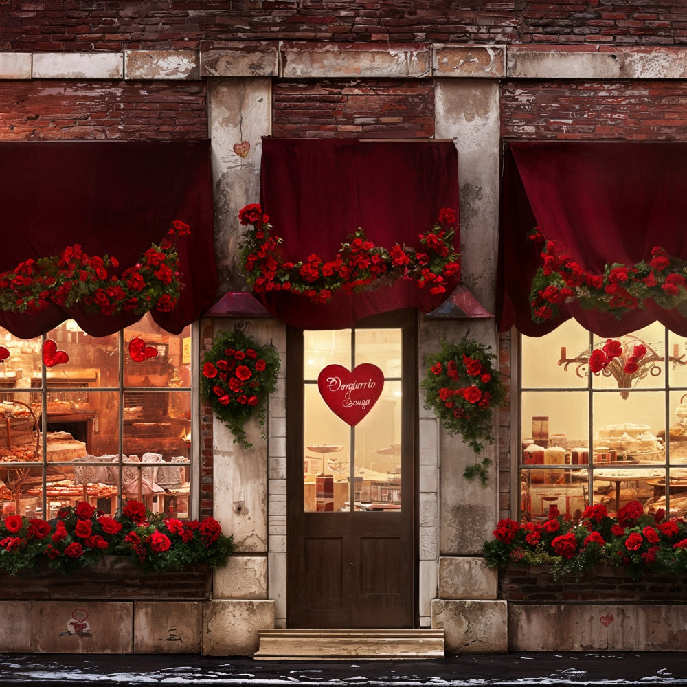 Toile de fond Saint-Valentin Photoshoot Pâtisserie Roses Cœur BRP11-387