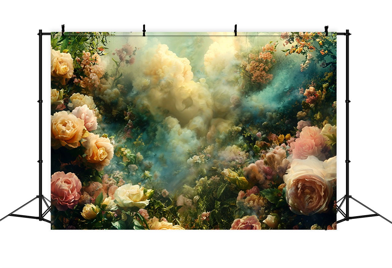 Toile de fond Photographie Vintage Fleurs Enveloppées Brouillard Doux BRP11-553