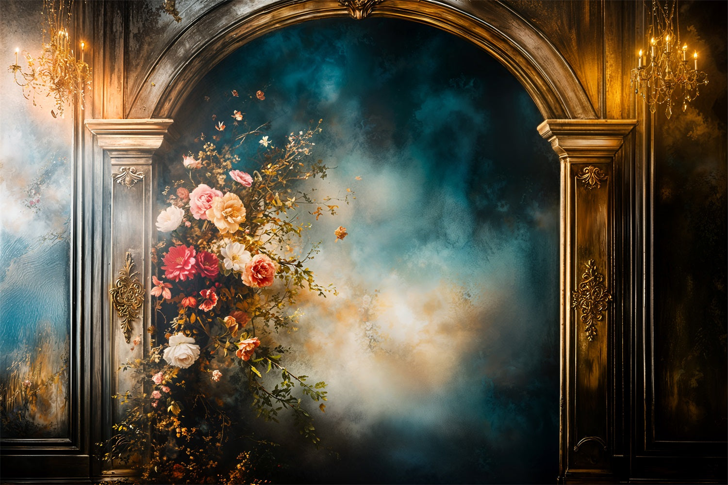 Toile de fond Vintage Mur Floral Rétro BRP11-554