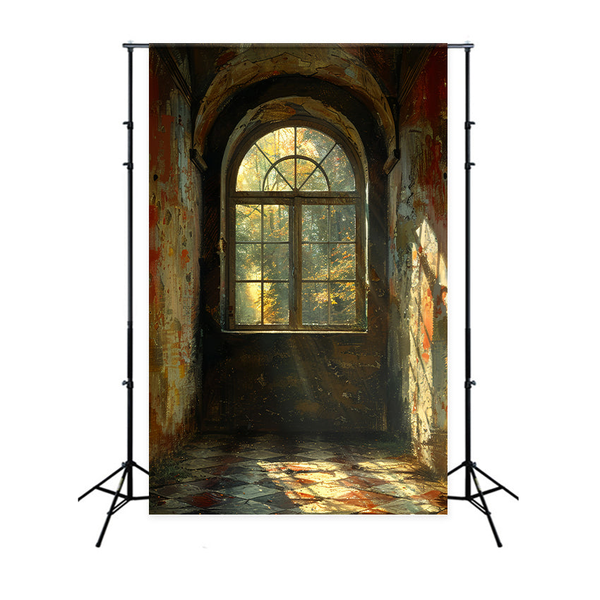 Toile de fond Vintage Idées Décor Fenêtre Feuillage BRP11-565