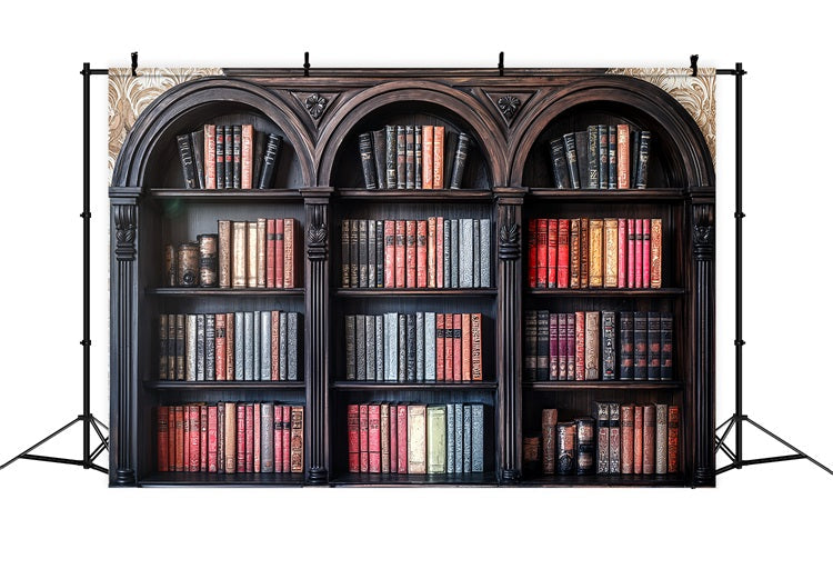 Toile de fond Vintage Décor Bibliothèque Étagères BRP11-572