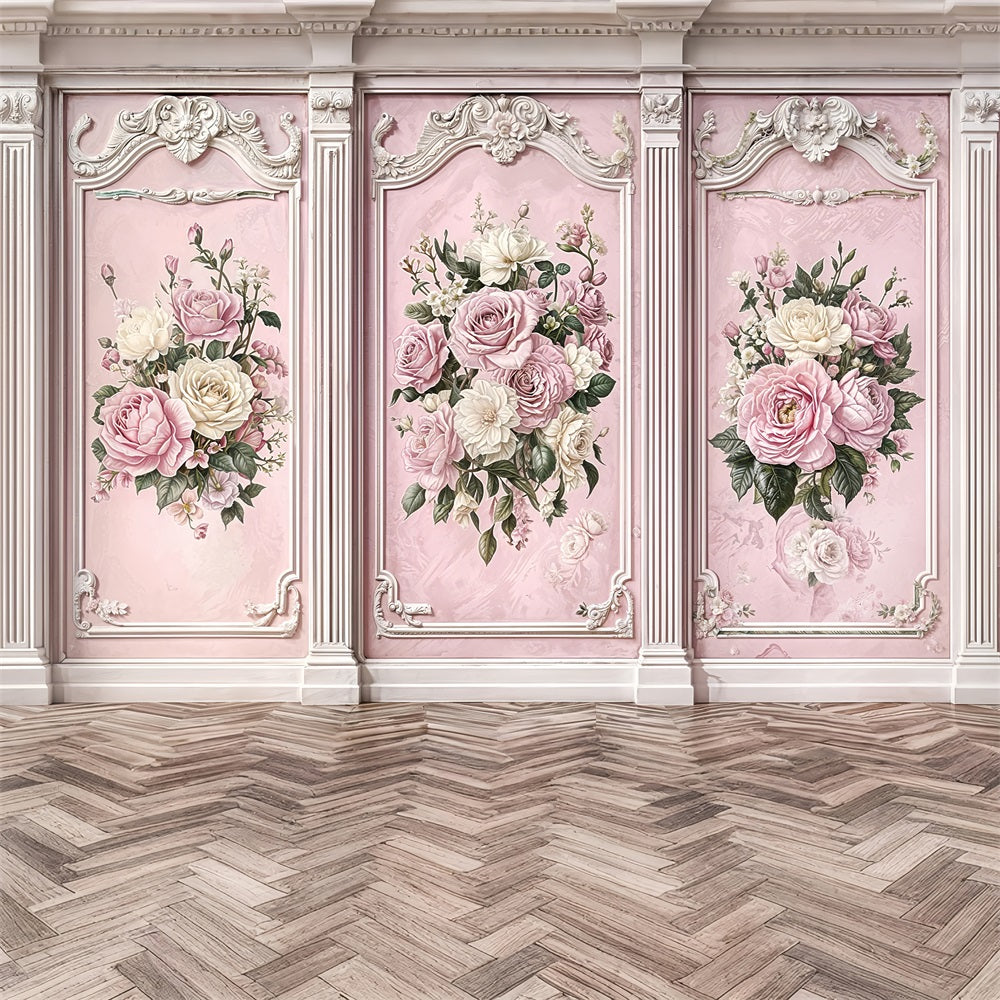 Toile de fond Photographie Vintage Mur Rose Rétro BRP11-579