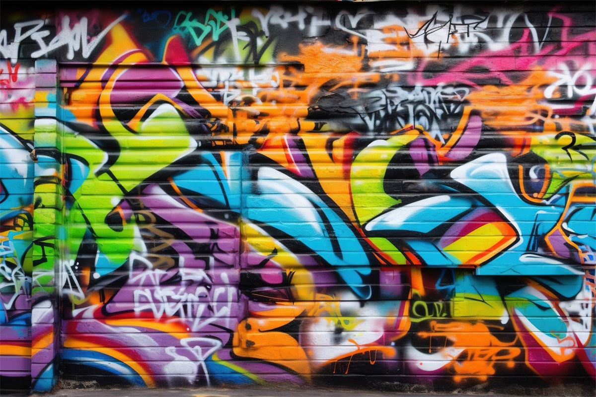 Toile de fond Graffiti Art Coloré Vif BRP12-119