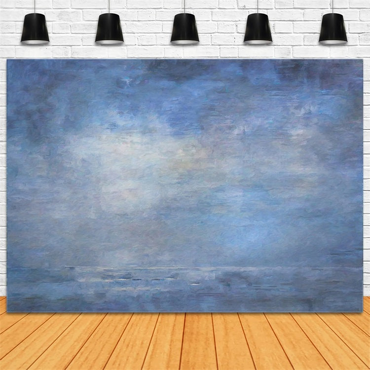 Toile de fond Maternité Séance Photo Mur Texturé Bleu Abstrait BRP12-14