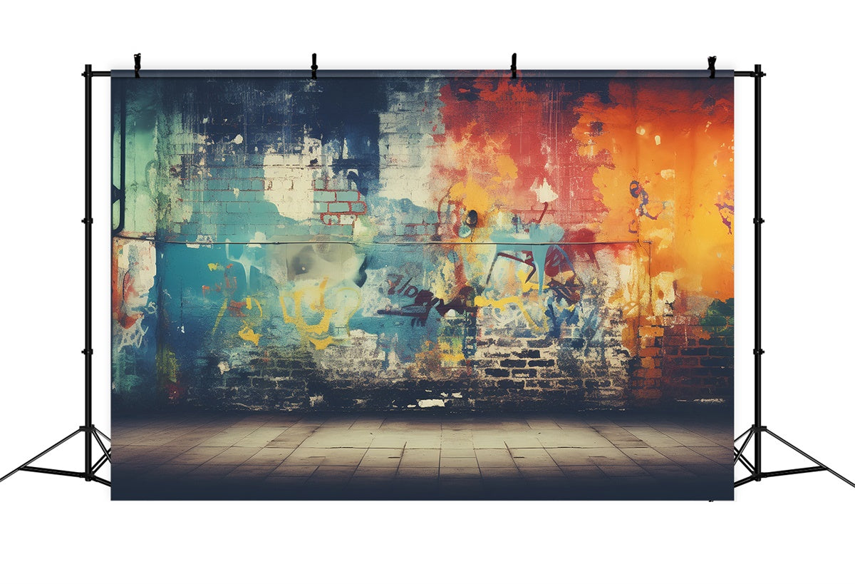 Toile de fond Graffiti Photographie Mur de Briques Design Moderne BRP12-144