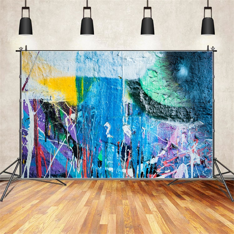 Toile de fond Graffiti Mélange de Couleurs Abstrait Photographie BRP12-152