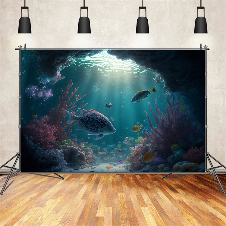Toile de fond Sirène Monde Sous-Marin Enchanté BRP12-48