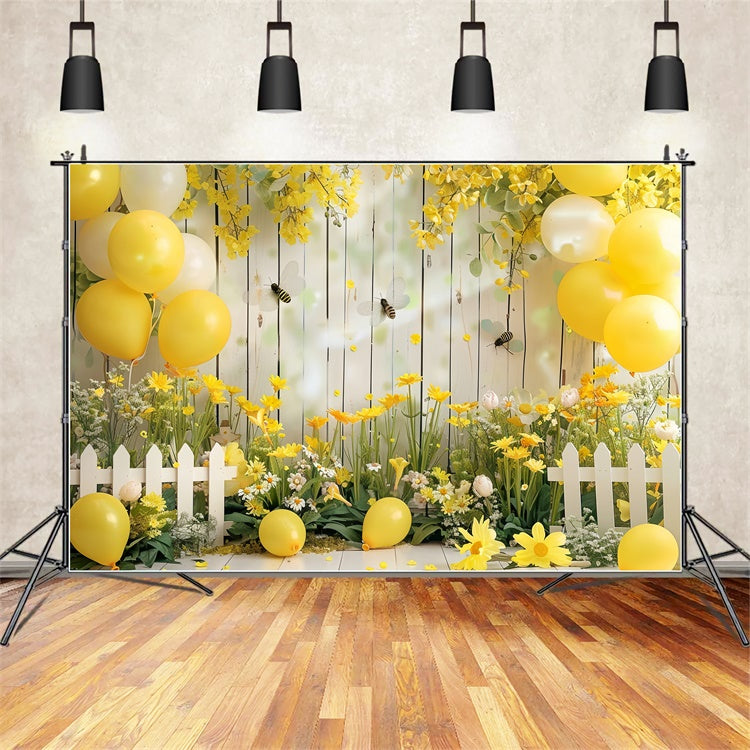 Toile de fond Décoration Florale Ballons Printemps Vifs BRP12-562