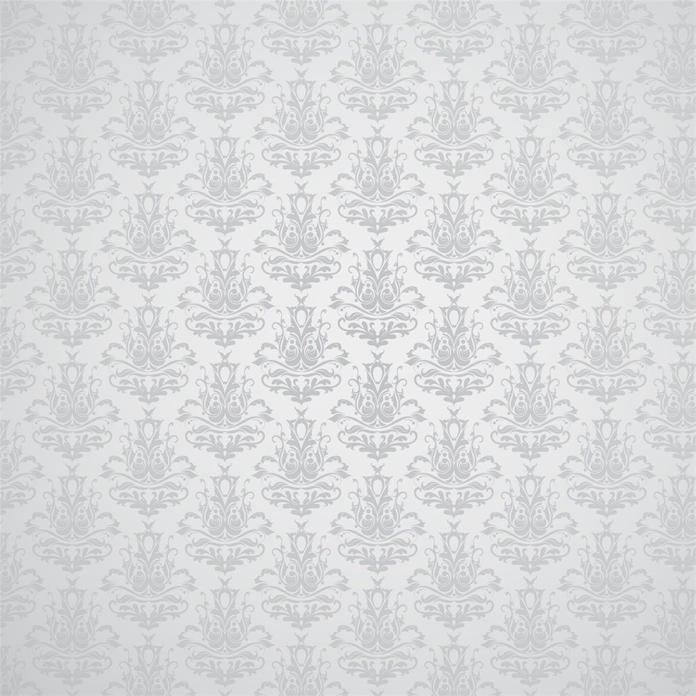 Toile de fond Photographie Damassé Gris Pâle Motif Symétrique BRP12-598