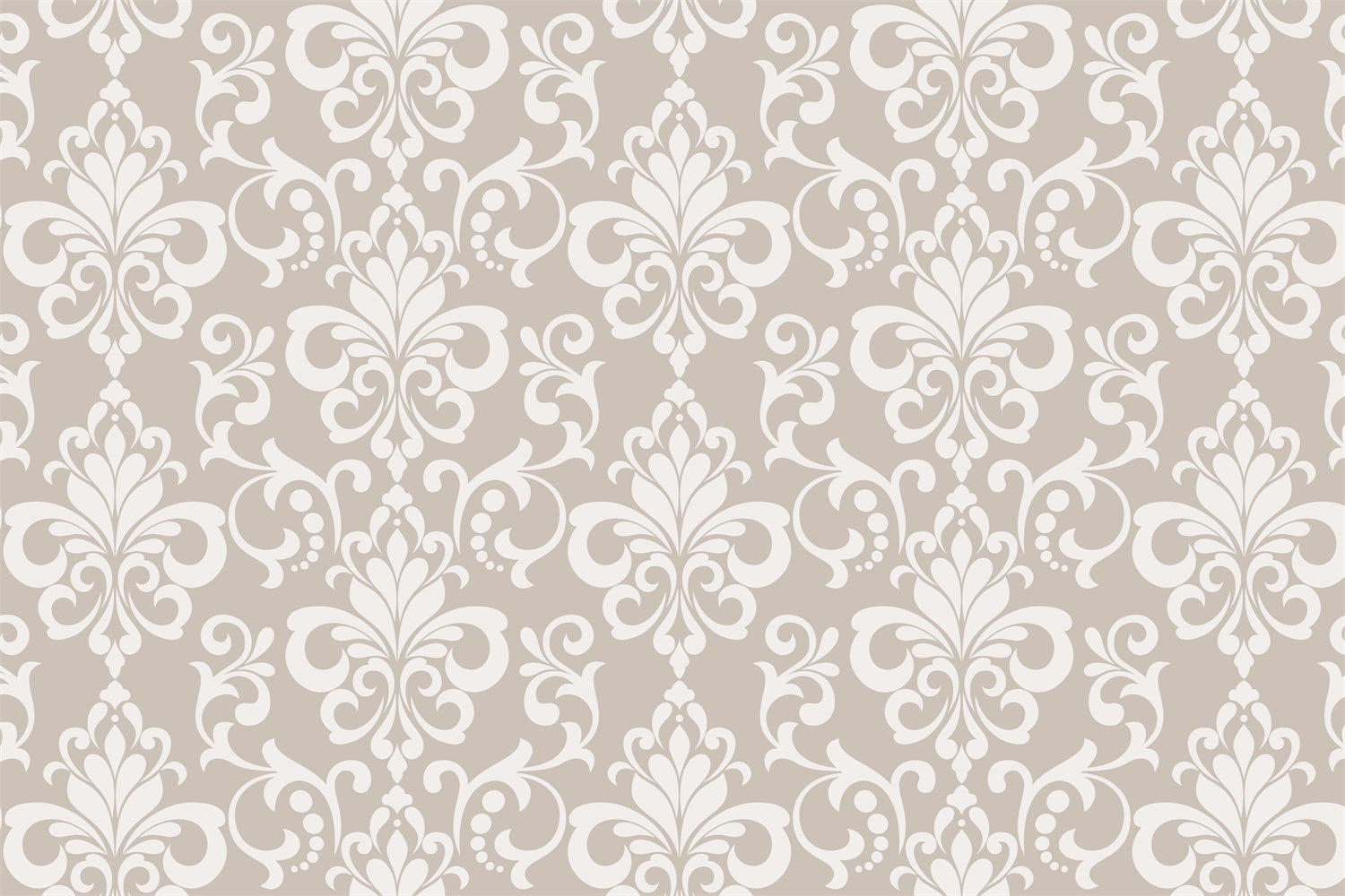 Toile de fond Damassé Beige,Clair Design Symétrique Royal BRP12-601