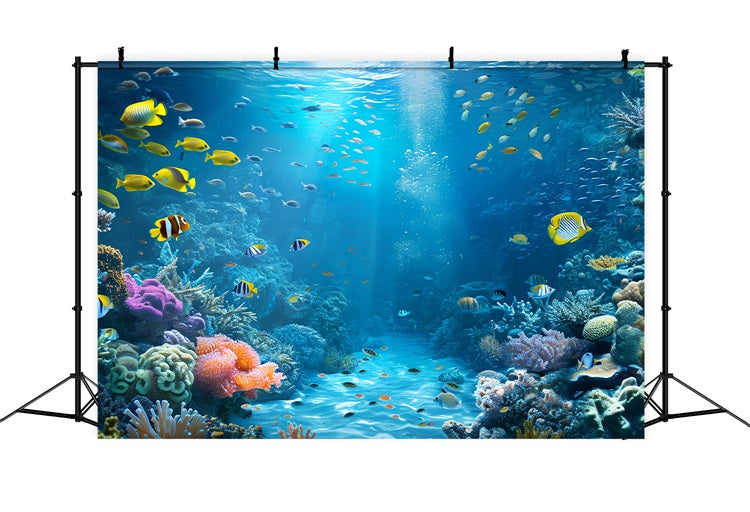 Toile de fond DIY Sirène Jardin Océanique Joyeux Plantes Aquatiques BRP12-61