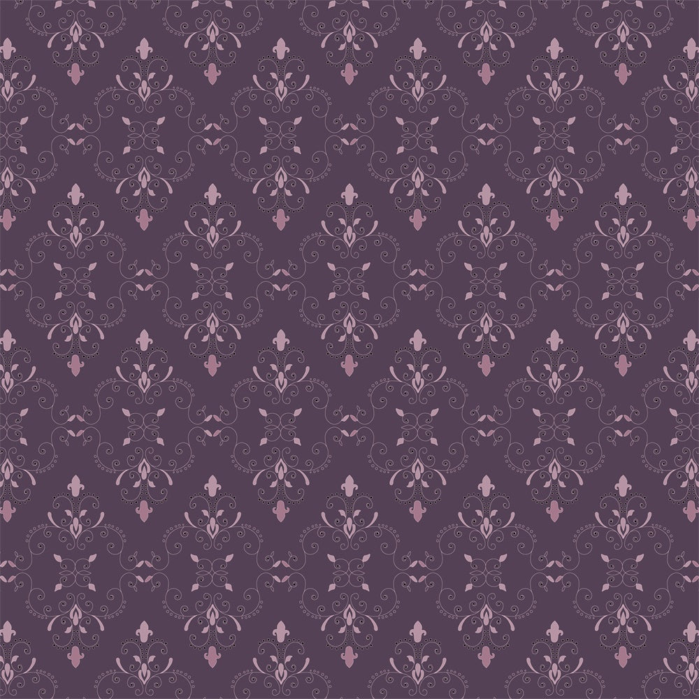 Toile de fond Damassé Regal Violet Motif Baroque BRP12-623