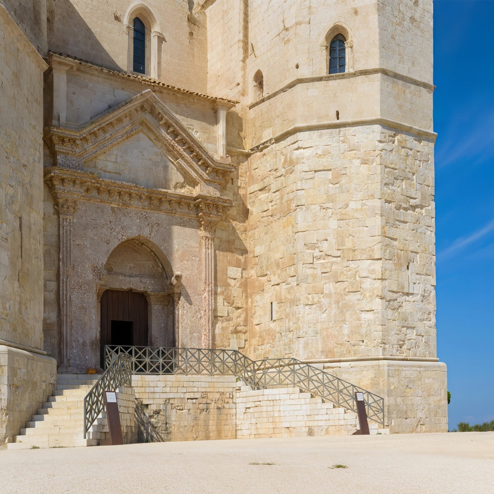 Toile de fond Architecture Porte Médiévale Escalier en Pierre BRP12-649