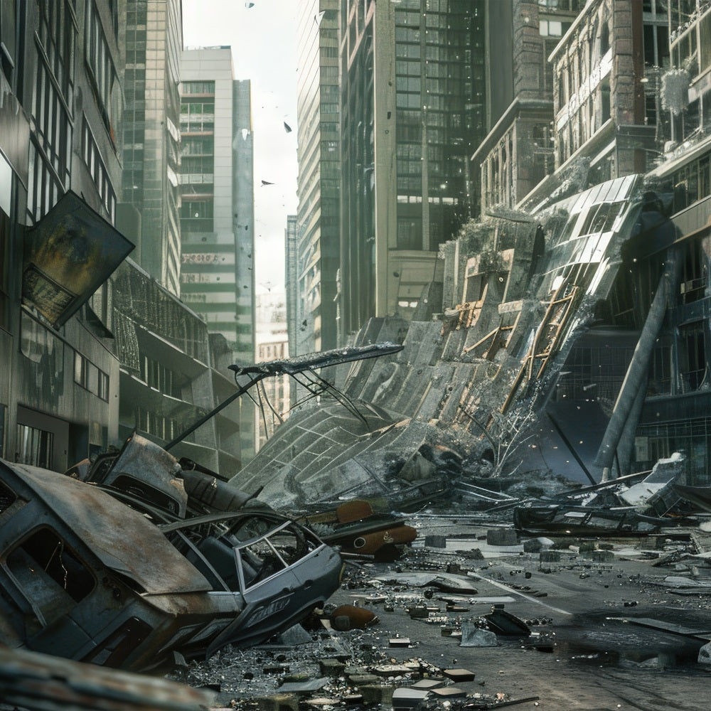 Toile de fond Architecture Gratte-Ciels Effondrés Tragédie Urbaine BRP12-668