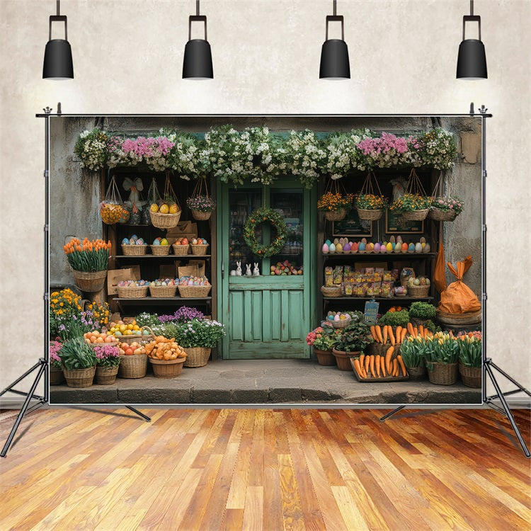 Fond Photo Pâques Ferme Légumes Floraux BRP12-736