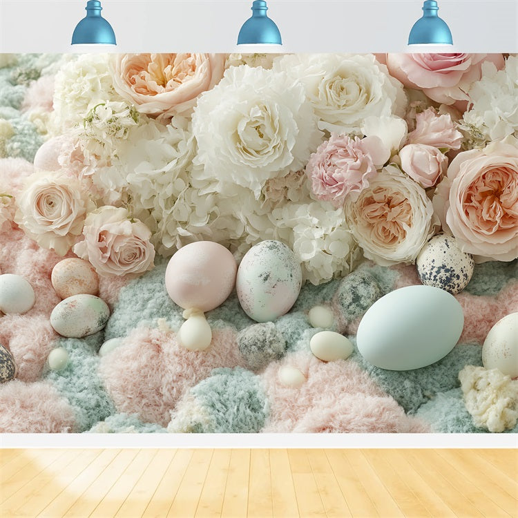 Toile de fond Pâques Roses Pastel Œuf BRP12-749
