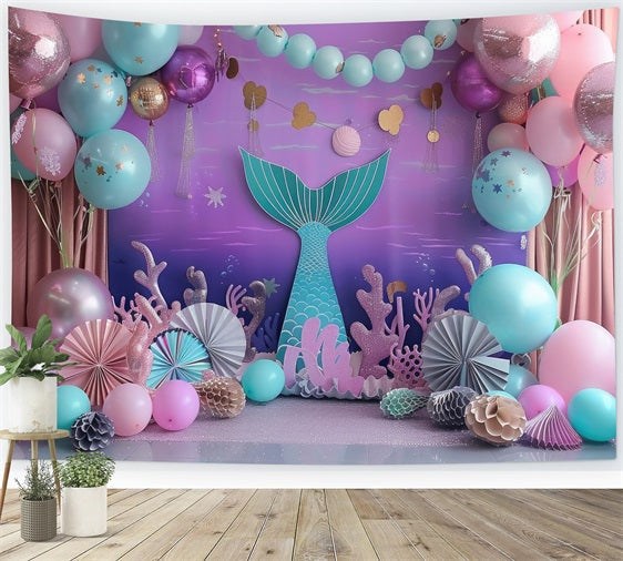 Toile de fond Sirène Fête Fantaisie Décor Ballon BRP12-79