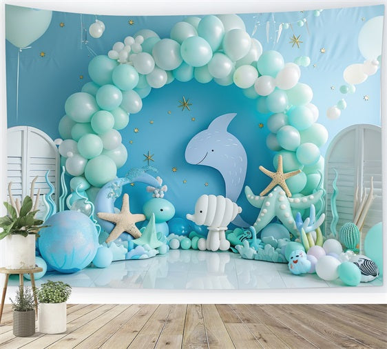 Toile de fond Sirène Fête Archi-Océanique Arch Ballon Délice BRP12-91