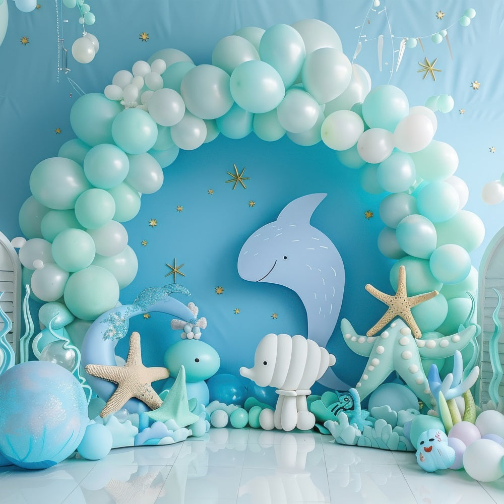 Toile de fond Sirène Fête Archi-Océanique Arch Ballon Délice BRP12-91