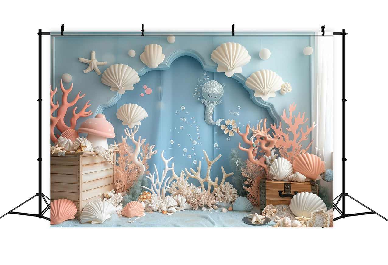 Toile de fond Sirène Vie Marine Enchanteresse Arche Bleue BRP12-96