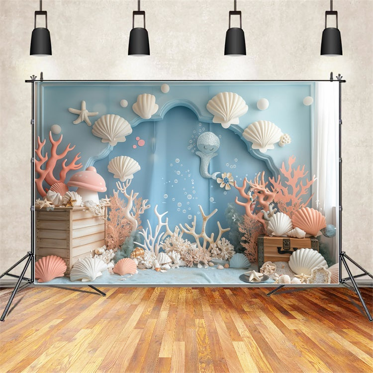 Toile de fond Sirène Vie Marine Enchanteresse Arche Bleue BRP12-96