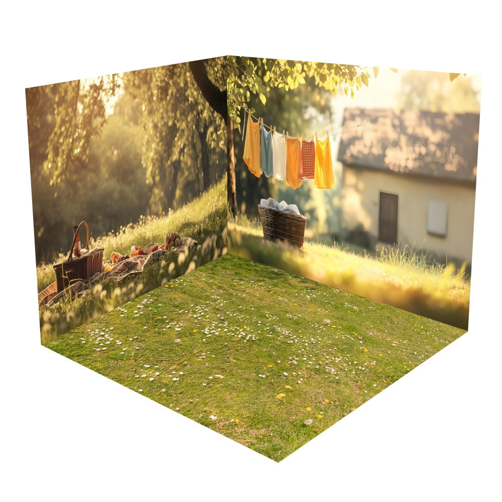 Ensemble de Salle Campagne Rustique Soleil Chaleureux BRP2-11