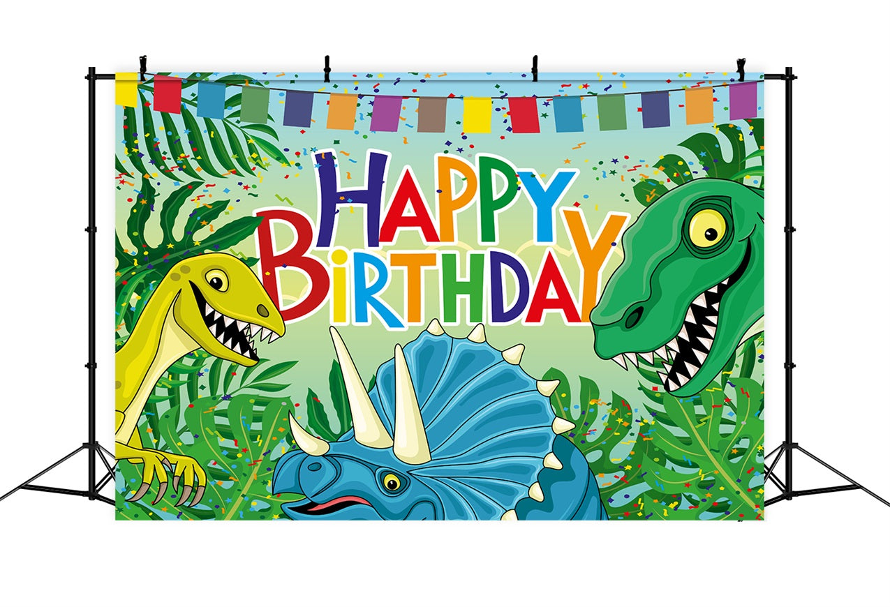 Toile de fond Anniversaire Personnalisable Jurassic Dino Célébration BRP2-208