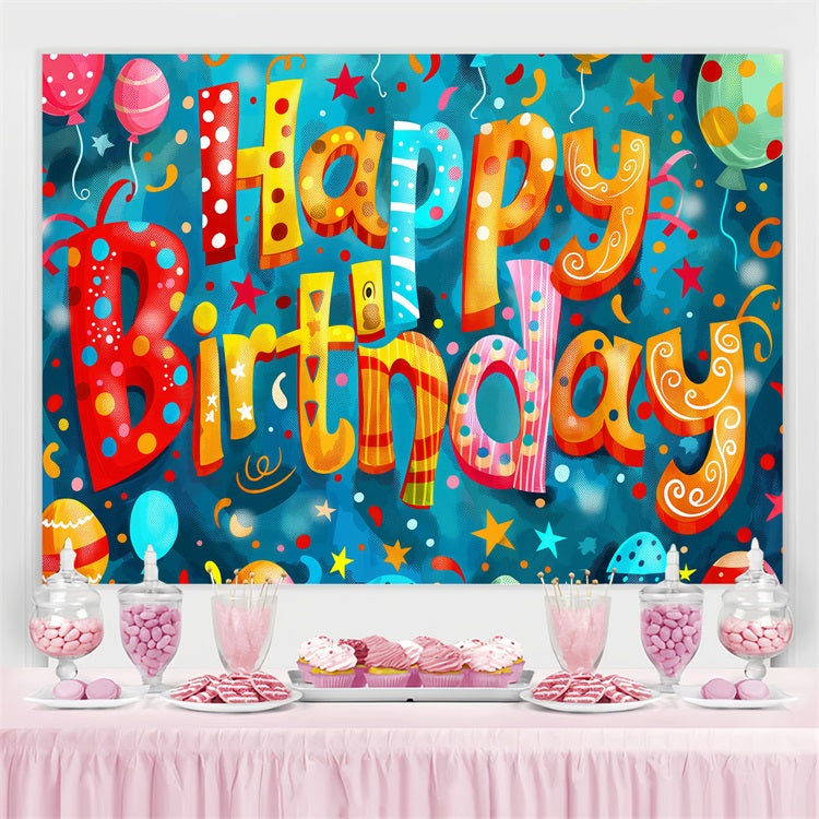 Toile de fond Deco Anniversaire Ballons Festifs Célébration BRP2-209