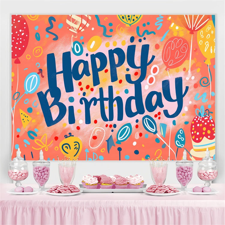 Toile de fond Deco Anniversaire Fête de Ballons Enchantée BRP2-212