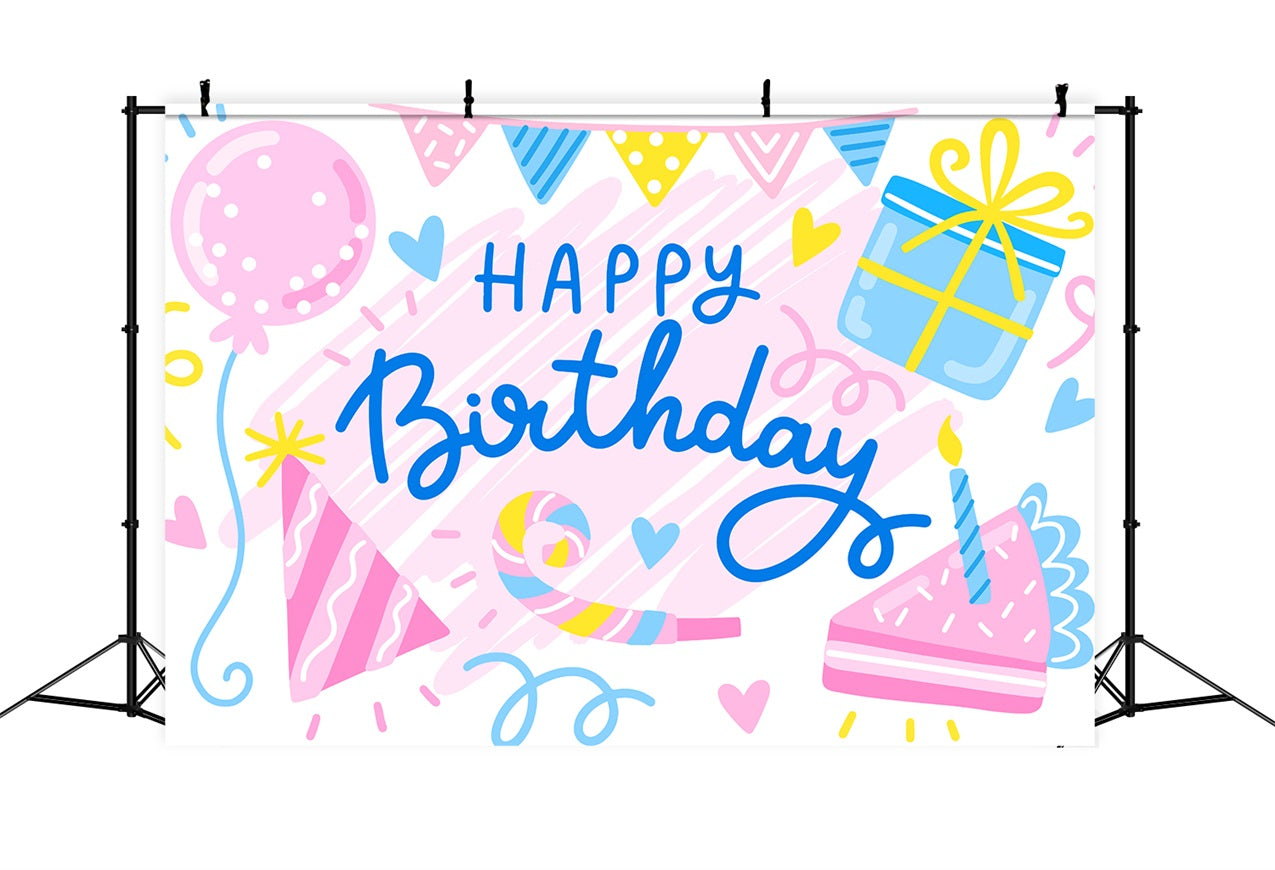 Toile de fond Photo Anniversaire Douce Célébration Joyeuse BRP2-213