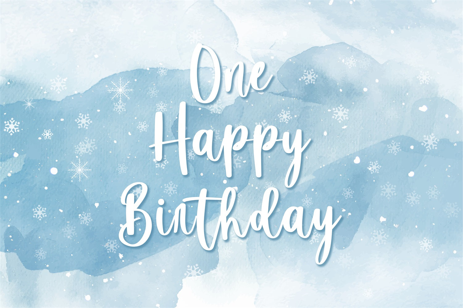 Toile de fond Anniversaire Personnalisé 1er Flocons de Neige Magique BRP2-214