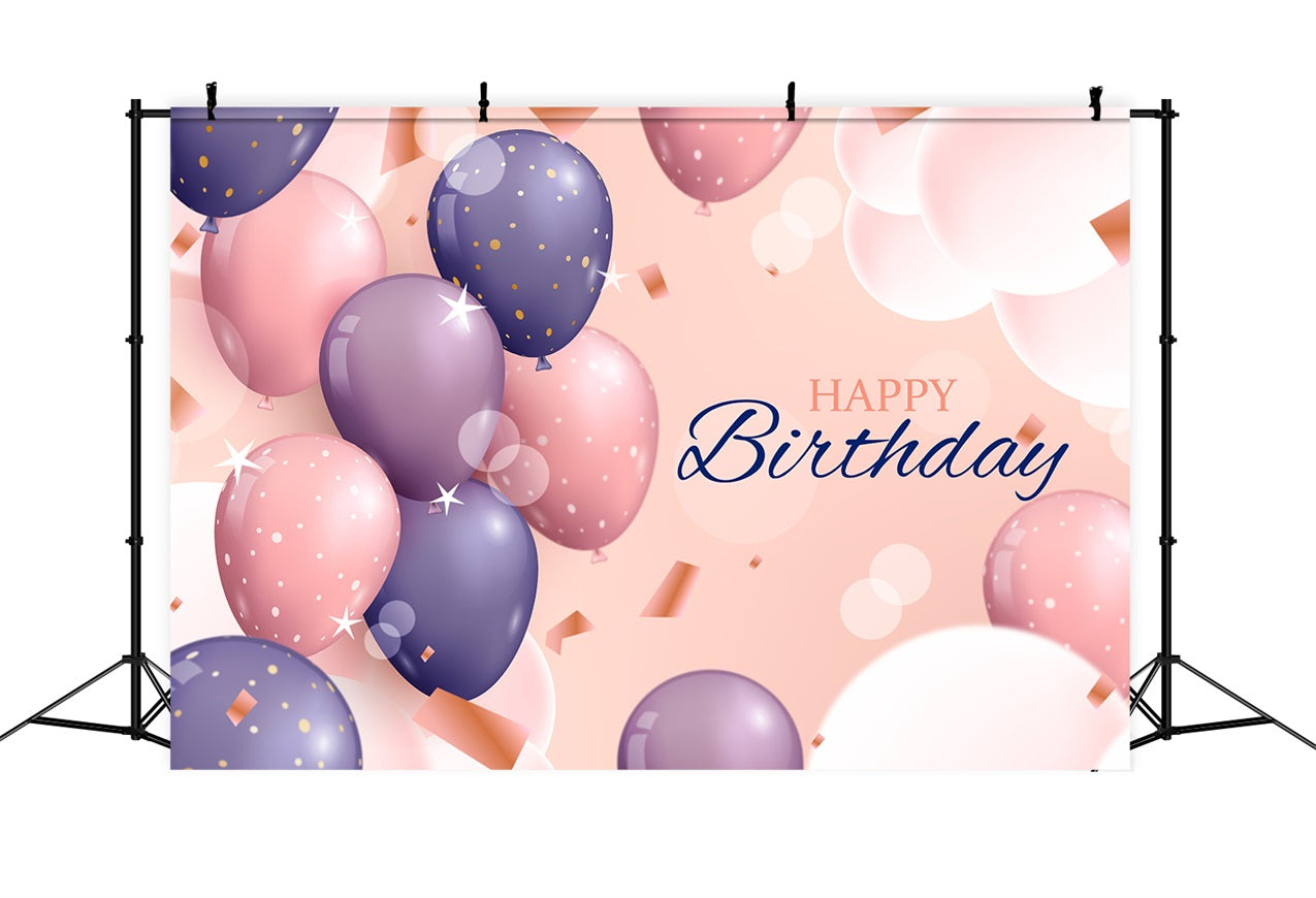 Toile de fond Photo Anniversaire Ballons Flottants Étincelants BRP2-236