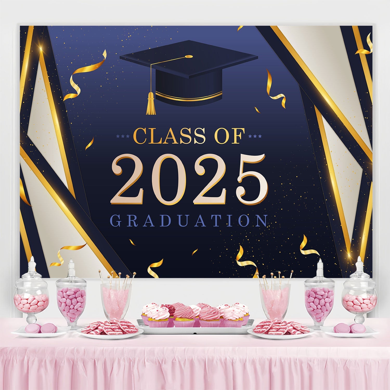 Toile de fond Idées Remise de Diplôme 2025 Lignes Modernes BRP2-270